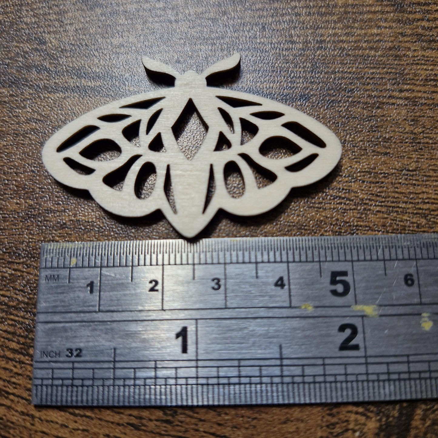 Laser Cut Wooden Moth Craft Shapes Pack of 10