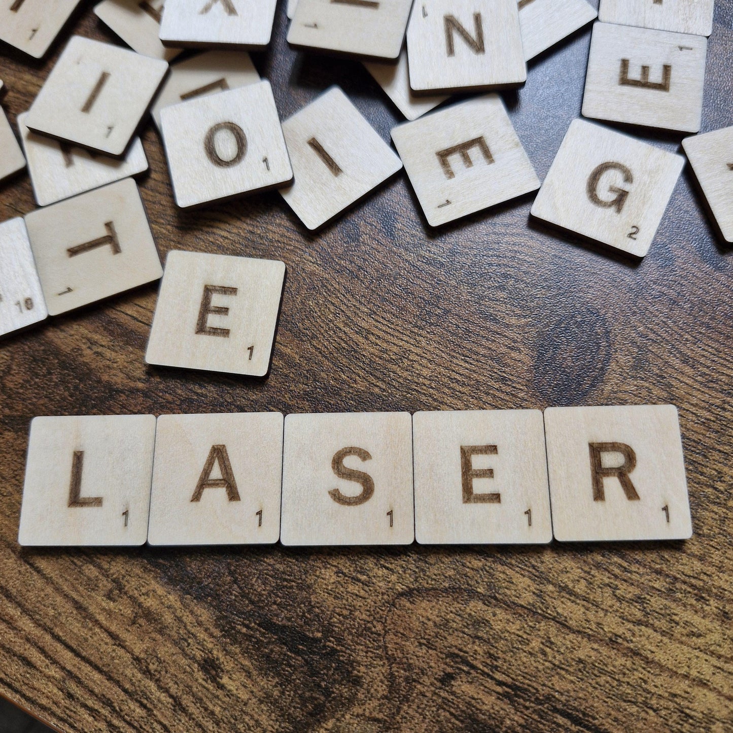Scrabble letter tiles bundle, , SVG, DXF, AI Files for laser cutters, 100 tiles ready to cut and engrave.Instant Download