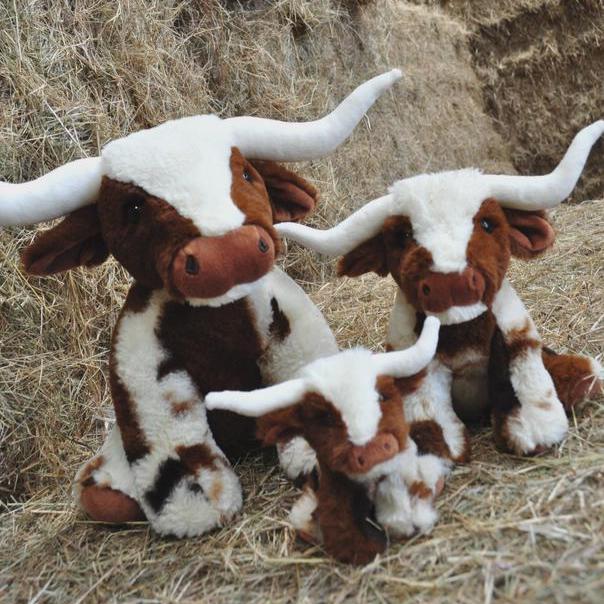 Texas Longhorn cow mini Plush Toy 11cm Cuddly Soft Toy Gift