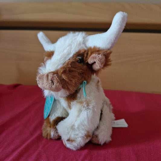 Texas Longhorn cow mini Plush Toy 11cm Cuddly Soft Toy Gift