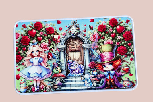Alice in Wonderland themed Whimsicle small storage tin