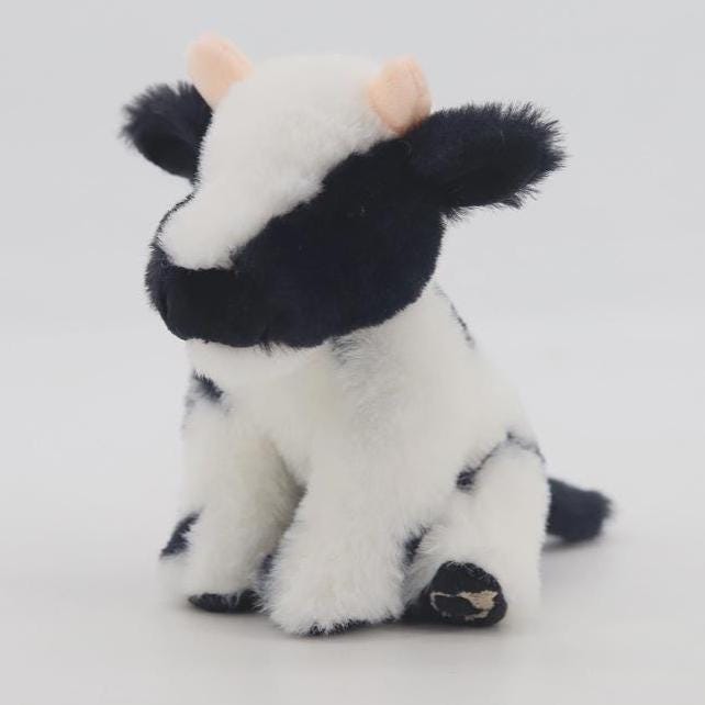 Dairy Cow mini Plush Toy black and white 11cm Cuddly Soft Toy Gift