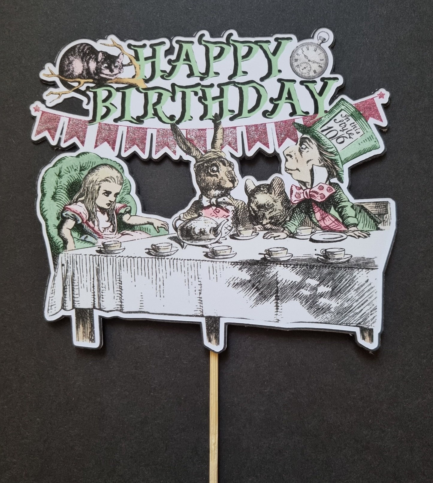 Alice in Wonderland Tea Party Cake Topper