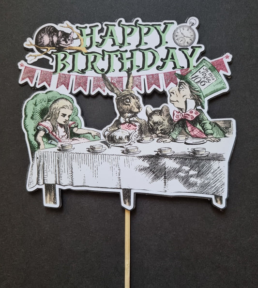Alice in Wonderland Tea Party Cake Topper