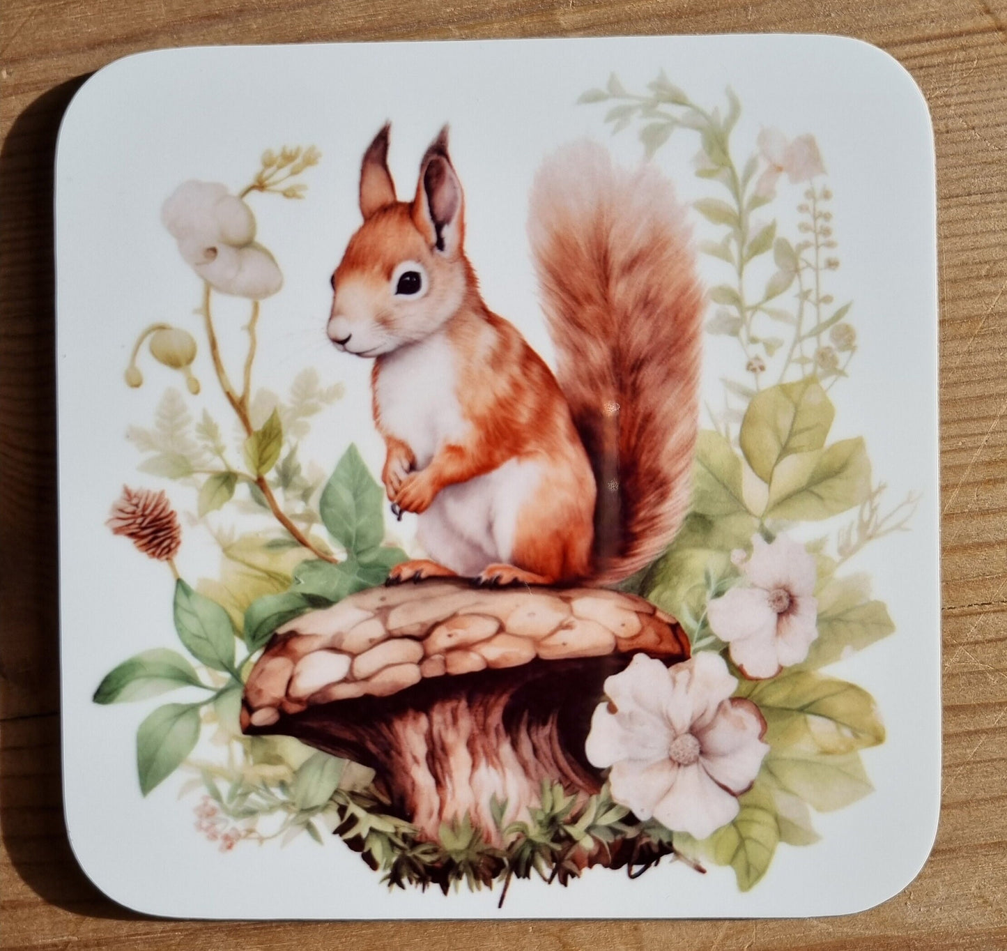 Set of 4 coasters Country animals nature design