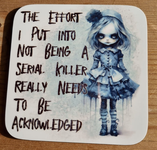 Cute Gothic girl coaster