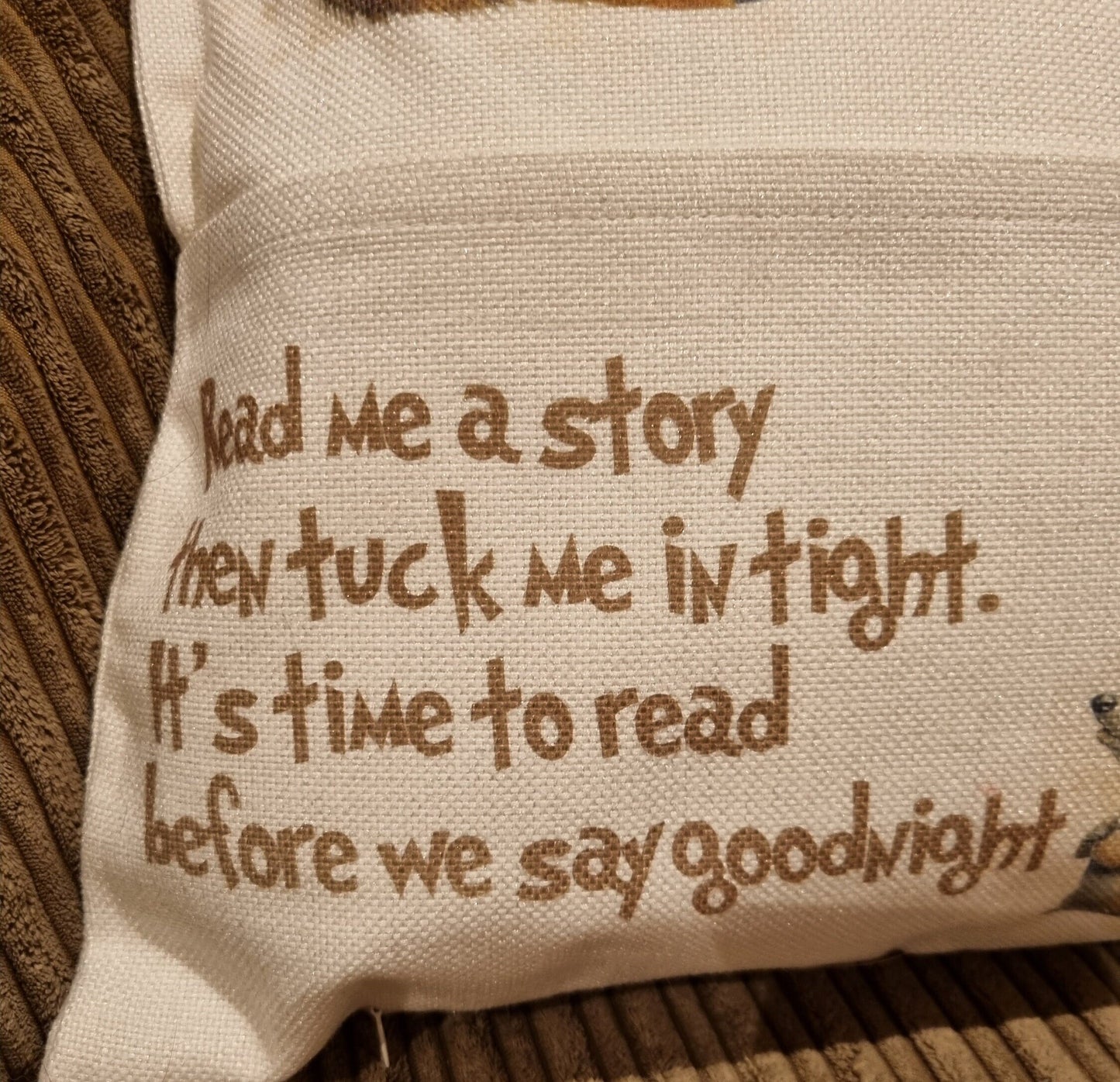 Meerkat Personalised reading cushion, pocket cushion, any name