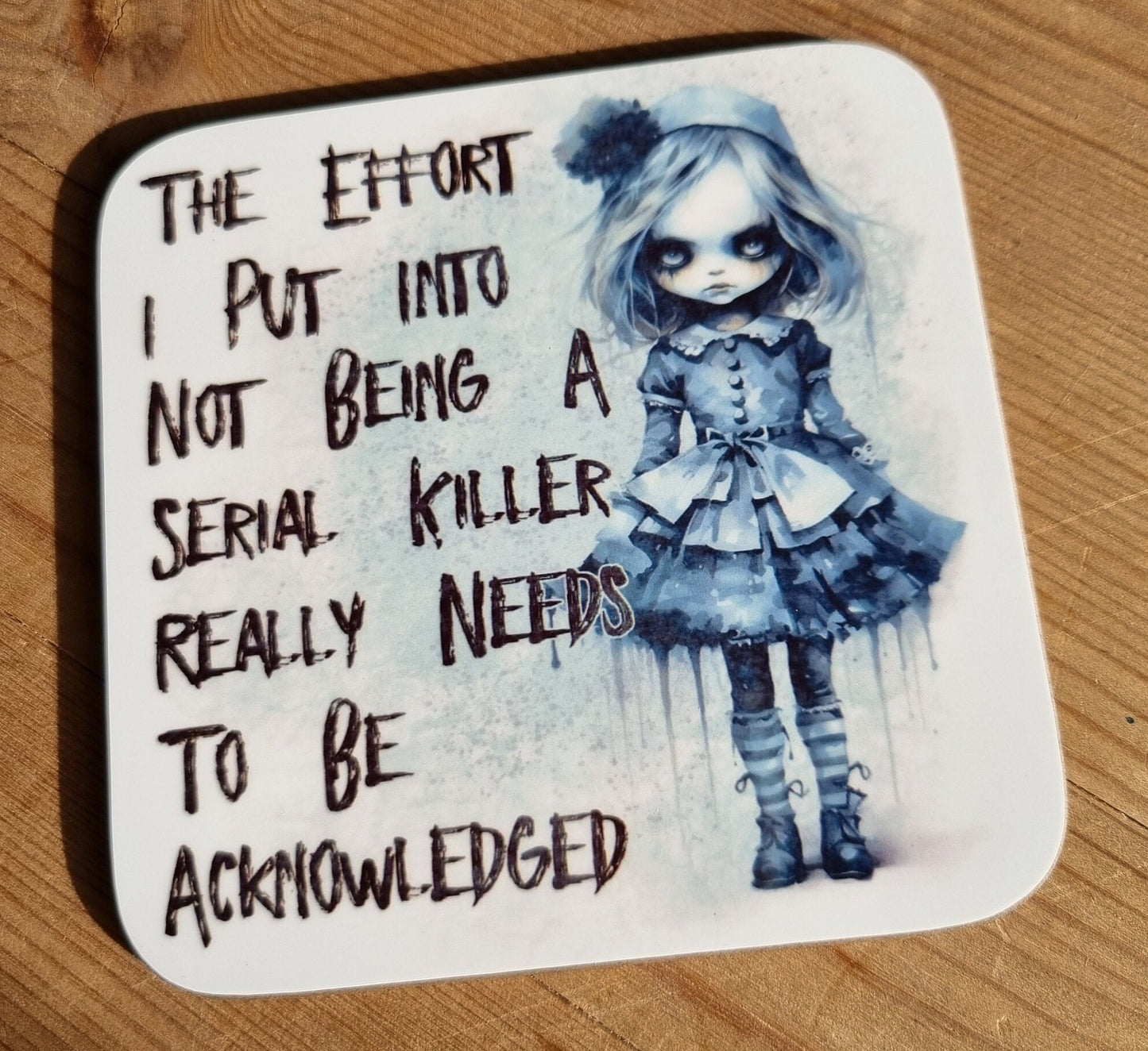 Cute Gothic girl coaster