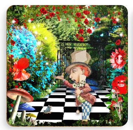 Alice in Wonderland Pack of 4 Coasters