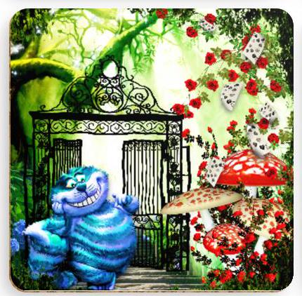 Alice in Wonderland Pack of 4 Coasters