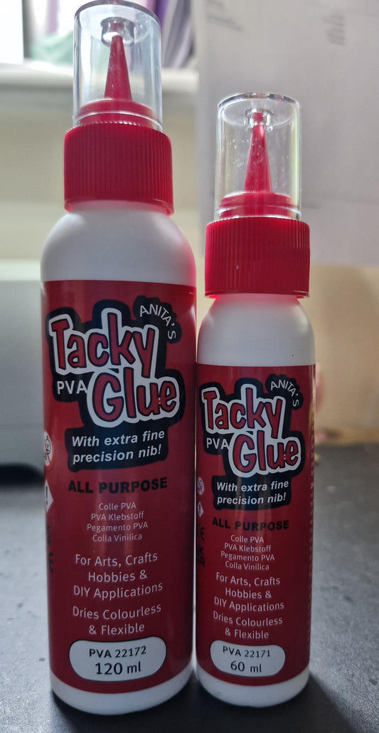 Anitas Tacky Glue 3 Sizes - 60ml, 120ml, 240ml scrapbooking decoupage embossing Crafts adhesive