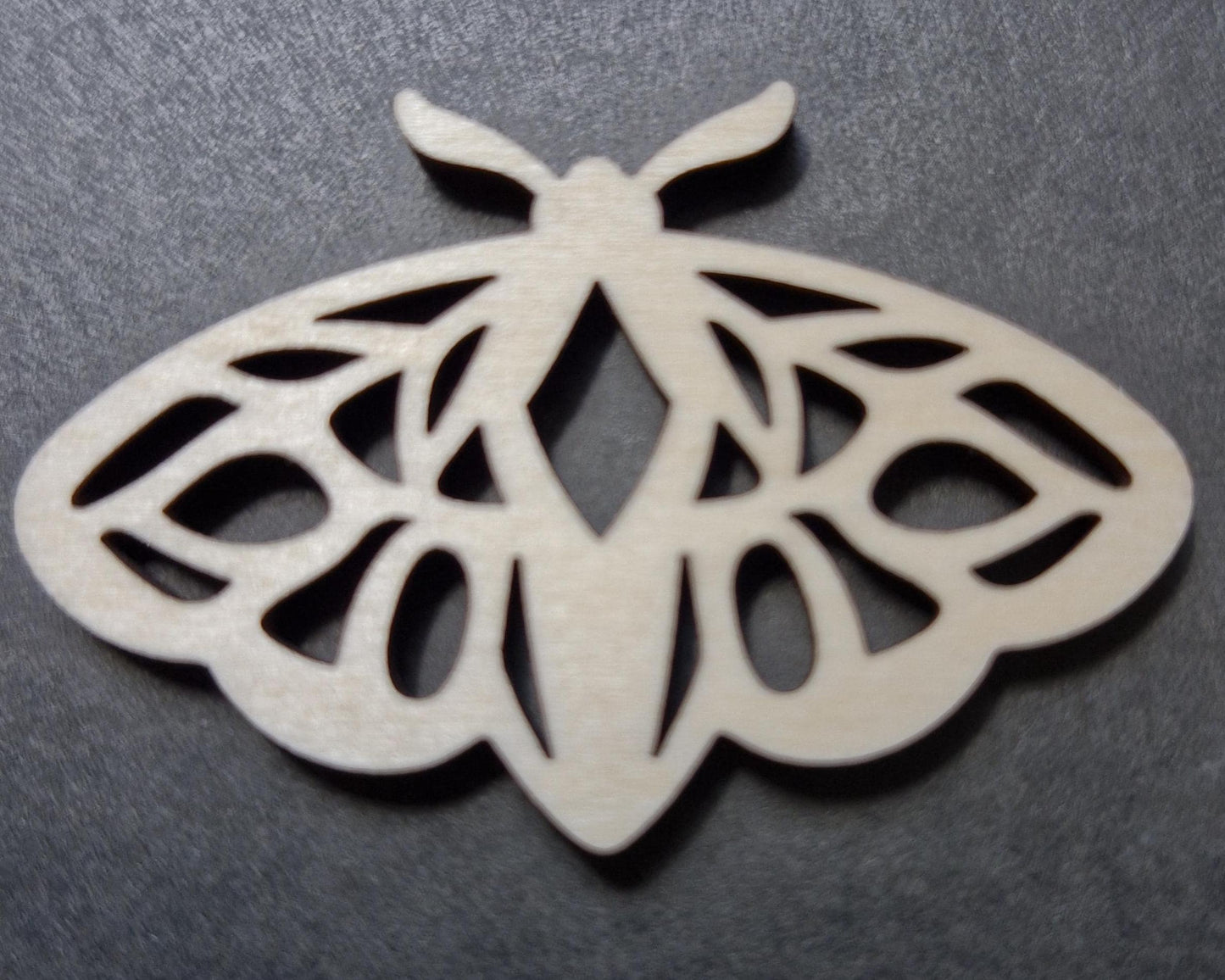 Laser Cut Wooden Moth Craft Shapes Pack of 10