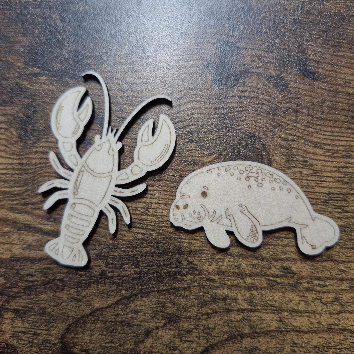 Laser Cut Wooden Sea Creature Craft Shapes Pack of 12