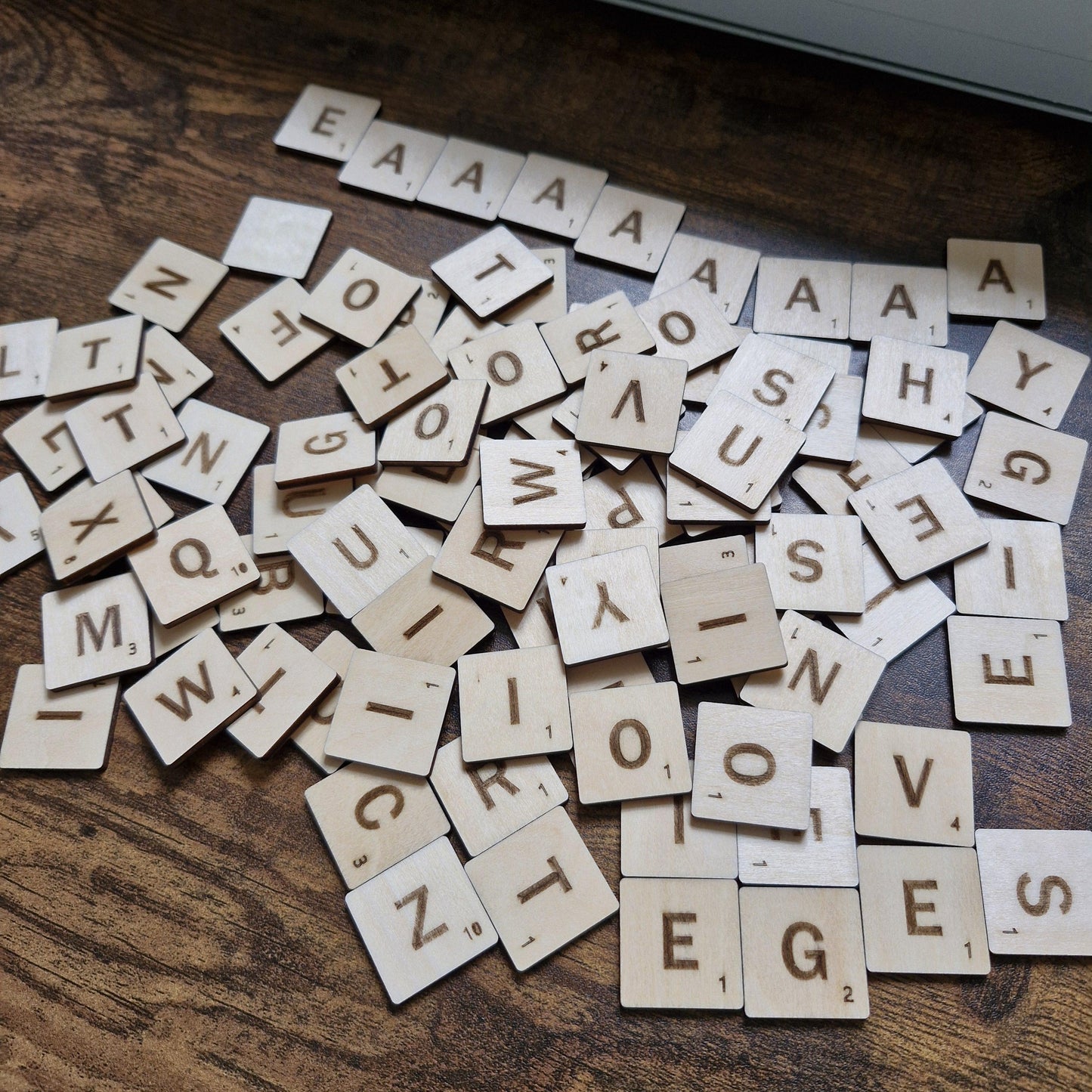Scrabble letter tiles bundle, , SVG, DXF, AI Files for laser cutters, 100 tiles ready to cut and engrave.Instant Download